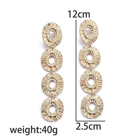 1pair Zara SUNBURST sun STATEMENT EARRINGS - Picture 10 of 16